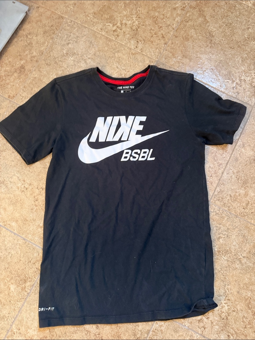 Nike Black Short Sleeve Logo Tee with White Swoosh